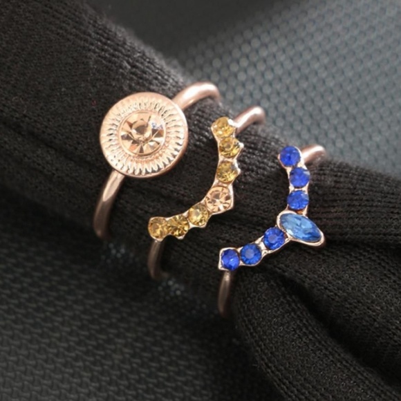 🆕Rose Gold Cluster Stacking Rings - Picture 4 of 6